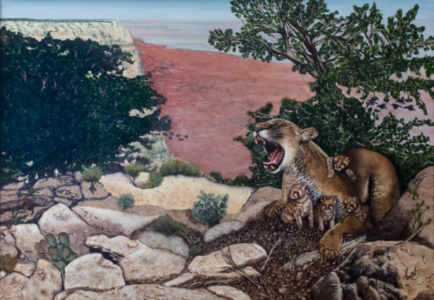 BETWEEN A ROCK AND A HARD PLACE
41"Wx31"H