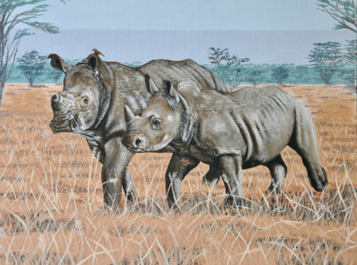 MOM, THAT FREAKIN' BIRD IS BACK!</br></br>
24”Wx18”H