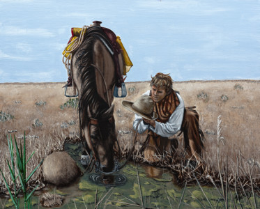 TOO FEW AND FAR BETWEEN</br></br>
27”Wx23”H