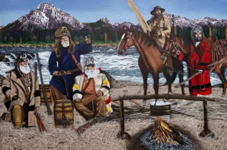 CAIN'T BE COMANCH! WE TOO FER NORT'!</br></br>
40"Wx28"H